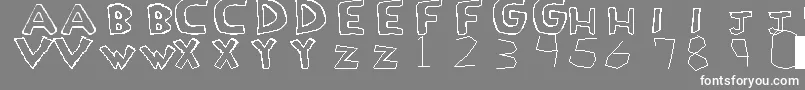 フォントLoveDrug – 灰色の背景に白い文字
