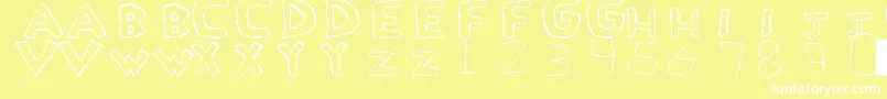 LoveDrug Font – White Fonts on Yellow Background