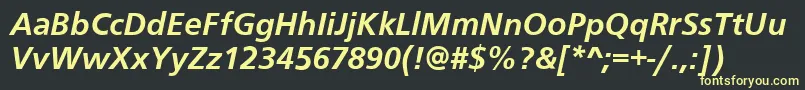 FrontpageMediumitalic Font – Yellow Fonts on Black Background