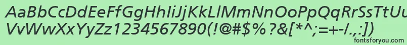 fuente ForeignerItalic – Fuentes Negras Sobre Fondo Verde