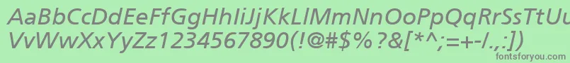 fuente ForeignerItalic – Fuentes Grises Sobre Fondo Verde