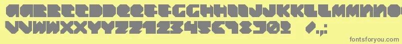 フォントDaydreamDaily – 黄色の背景に灰色の文字