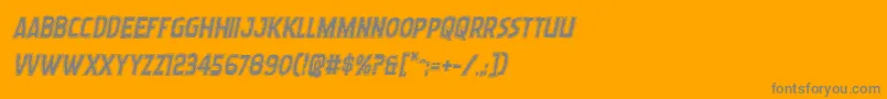 Wormcuisineacadital-Schriftart – Graue Schriften auf orangefarbenem Hintergrund