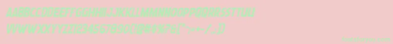 Wormcuisineacadital Font – Green Fonts on Pink Background