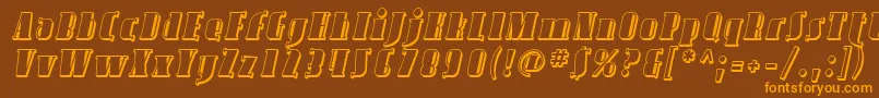 AvondaleShadedItalic Font – Orange Fonts on Brown Background