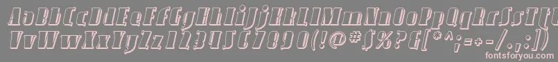 AvondaleShadedItalic Font – Pink Fonts on Gray Background