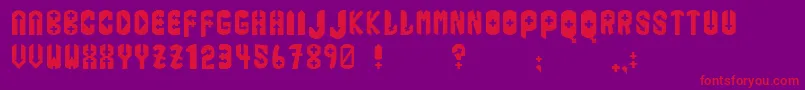 Iphis Font – Red Fonts on Purple Background