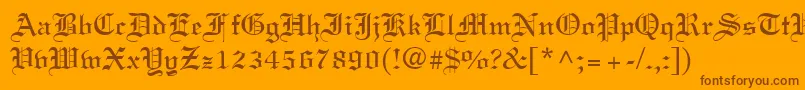 ClerestorySsi Font – Brown Fonts on Orange Background