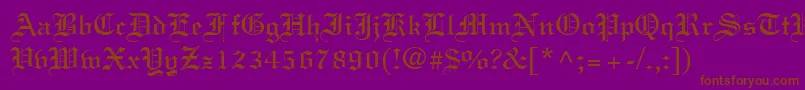 Police ClerestorySsi – polices brunes sur fond violet