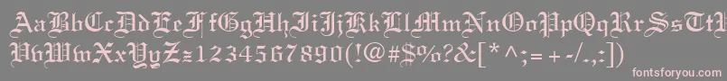 ClerestorySsi-Schriftart – Rosa Schriften auf grauem Hintergrund