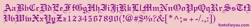 ClerestorySsi Font – Purple Fonts on Pink Background