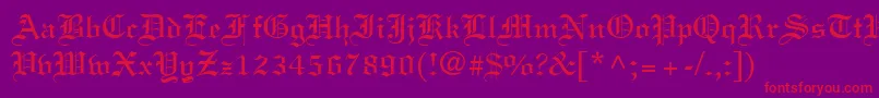 ClerestorySsi Font – Red Fonts on Purple Background