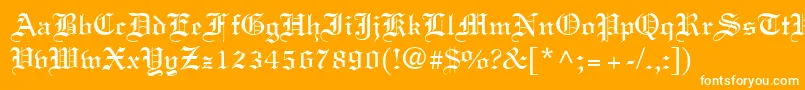 フォントClerestorySsi – オレンジの背景に白い文字