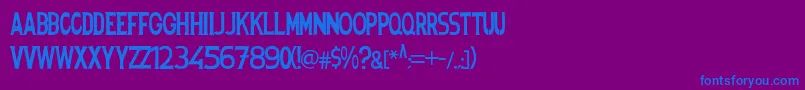 Шрифт Spanishstencil – синие шрифты на фиолетовом фоне