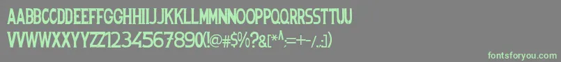fuente Spanishstencil – Fuentes Verdes Sobre Fondo Gris