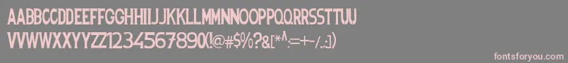 Spanishstencil Font – Pink Fonts on Gray Background