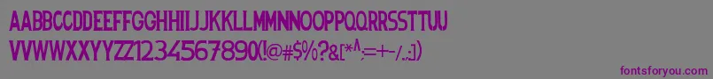 Spanishstencil Font – Purple Fonts on Gray Background
