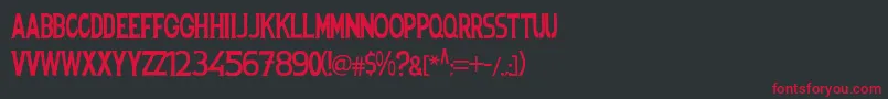 Police Spanishstencil – polices rouges sur fond noir