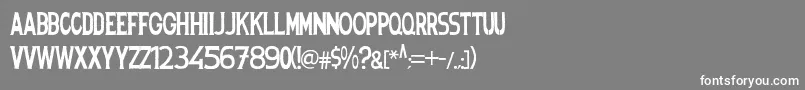 フォントSpanishstencil – 灰色の背景に白い文字