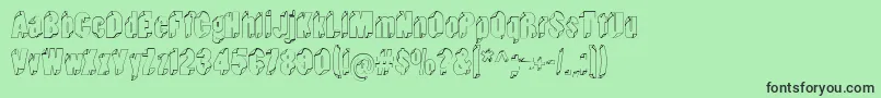 Fonte Typeinthewind – fontes pretas em um fundo verde