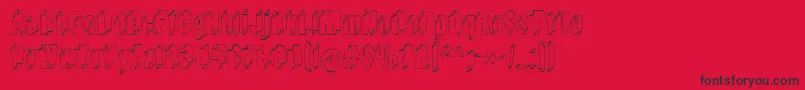 Typeinthewind Font – Black Fonts on Red Background
