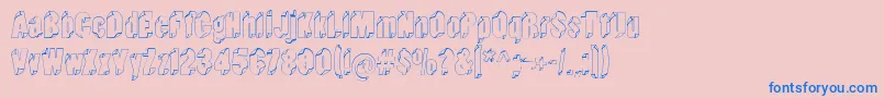 Typeinthewind Font – Blue Fonts on Pink Background