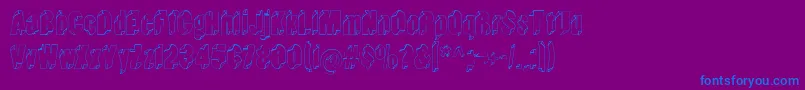 fuente Typeinthewind – Fuentes Azules Sobre Fondo Morado