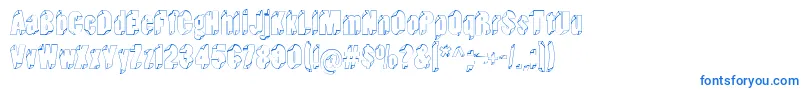 Typeinthewind Font – Blue Fonts on White Background