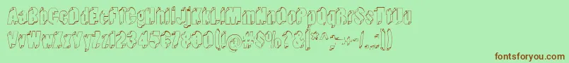 Typeinthewind Font – Brown Fonts on Green Background