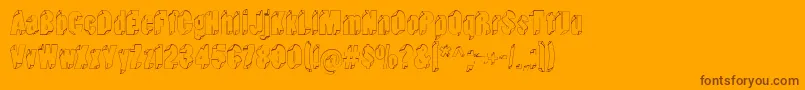 Typeinthewind Font – Brown Fonts on Orange Background