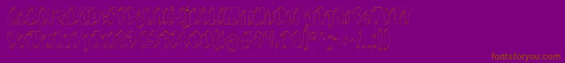 Typeinthewind Font – Brown Fonts on Purple Background