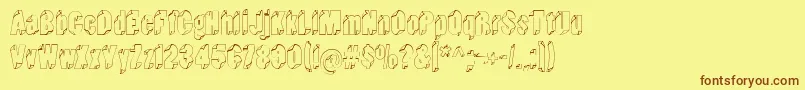 Typeinthewind Font – Brown Fonts on Yellow Background