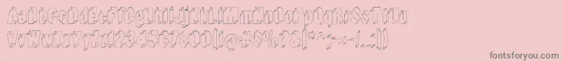 Fonte Typeinthewind – fontes cinzas em um fundo rosa