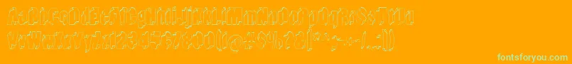 Typeinthewind Font – Green Fonts on Orange Background