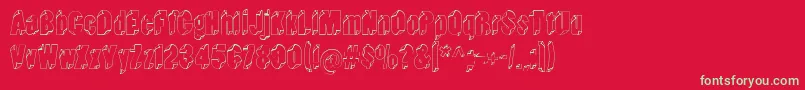Шрифт Typeinthewind – зелёные шрифты на красном фоне