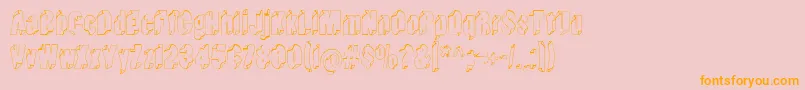 Typeinthewind Font – Orange Fonts on Pink Background