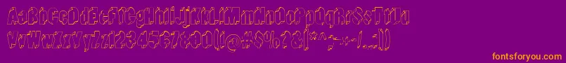 Typeinthewind Font – Orange Fonts on Purple Background