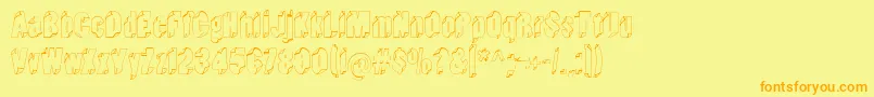 Typeinthewind Font – Orange Fonts on Yellow Background