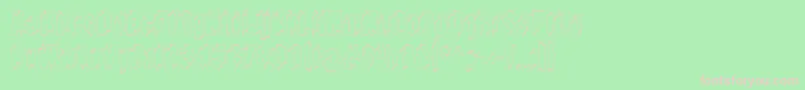 Typeinthewind Font – Pink Fonts on Green Background