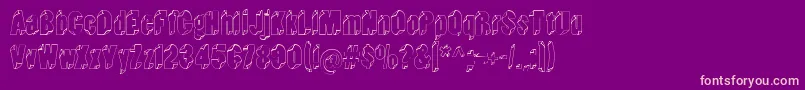 Fonte Typeinthewind – fontes rosa em um fundo violeta