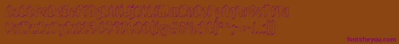 Typeinthewind Font – Purple Fonts on Brown Background