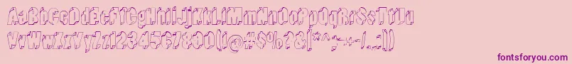 Typeinthewind Font – Purple Fonts on Pink Background