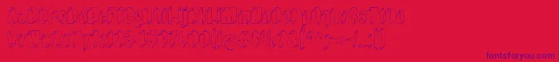 Fonte Typeinthewind – fontes roxas em um fundo vermelho