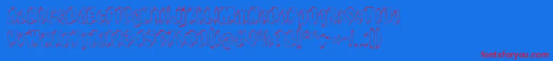 Typeinthewind Font – Red Fonts on Blue Background