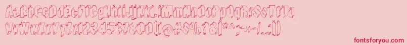 Typeinthewind Font – Red Fonts on Pink Background