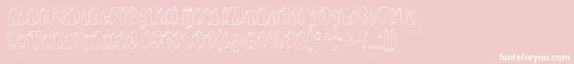 Typeinthewind-Schriftart – Weiße Schriften auf rosa Hintergrund