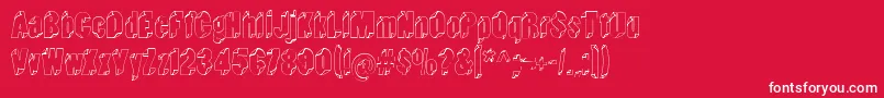 Шрифт Typeinthewind – белые шрифты на красном фоне