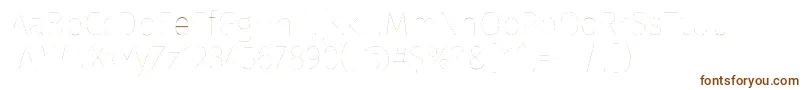 FirasansTwo-Schriftart – Braune Schriften auf weißem Hintergrund