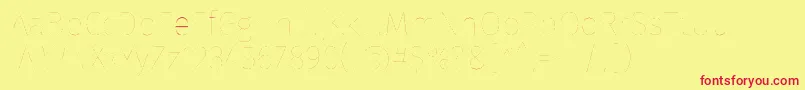 FirasansTwo Font – Red Fonts on Yellow Background