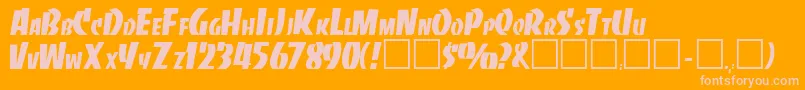 ToinetteRegular Font – Pink Fonts on Orange Background